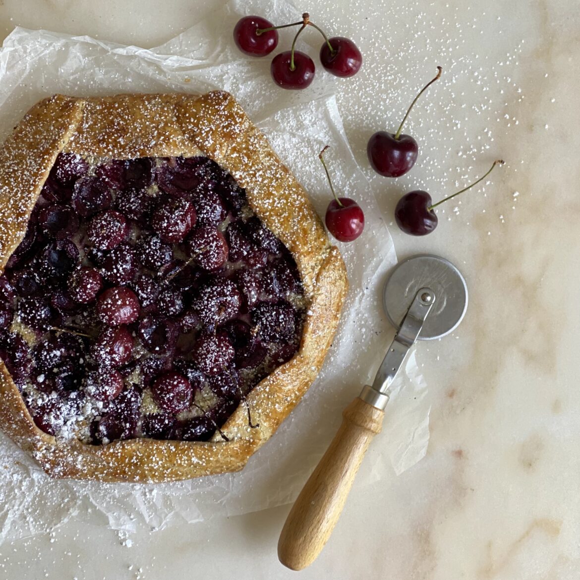 Galette mit Kirschen