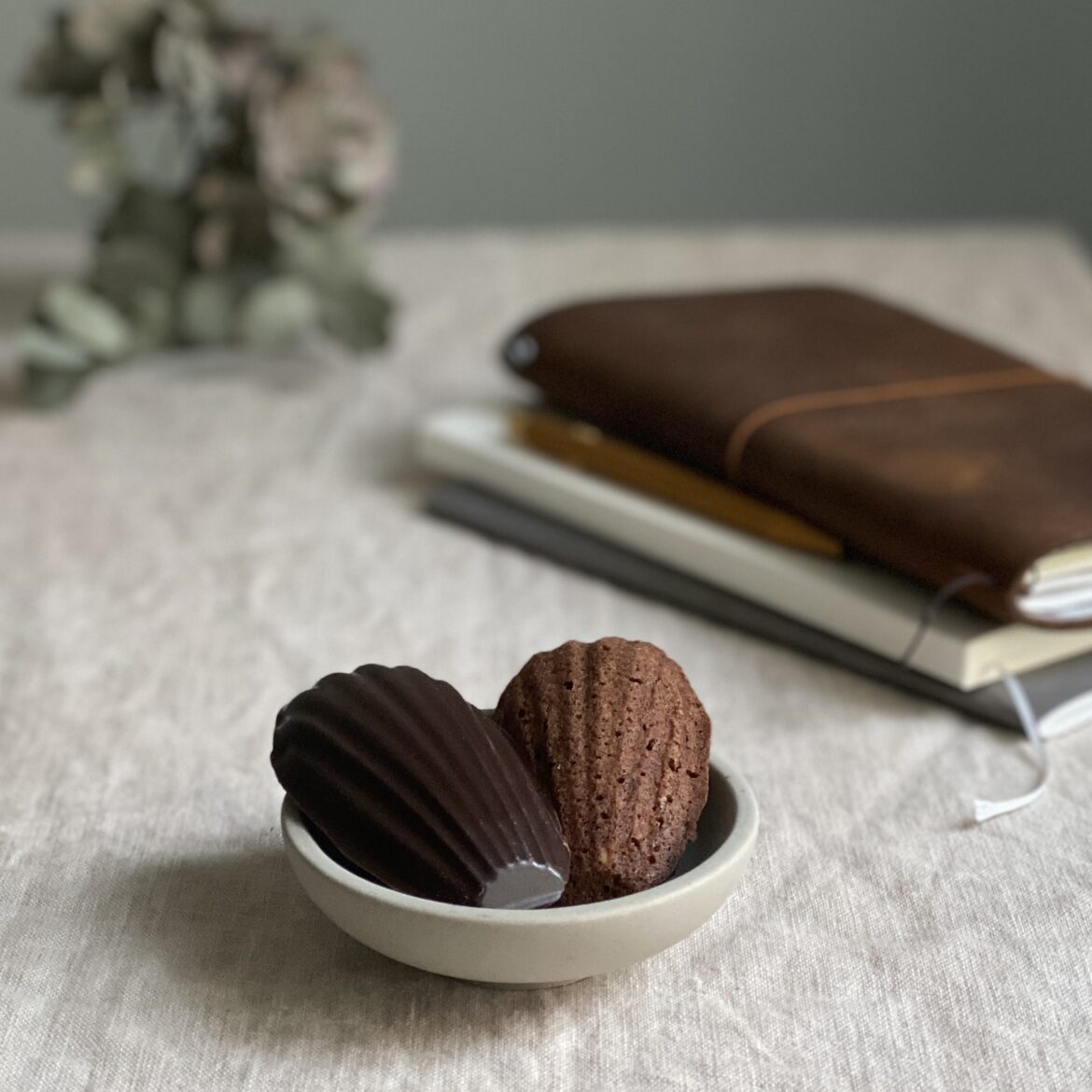 Schoko-Erdnuss-Madeleines