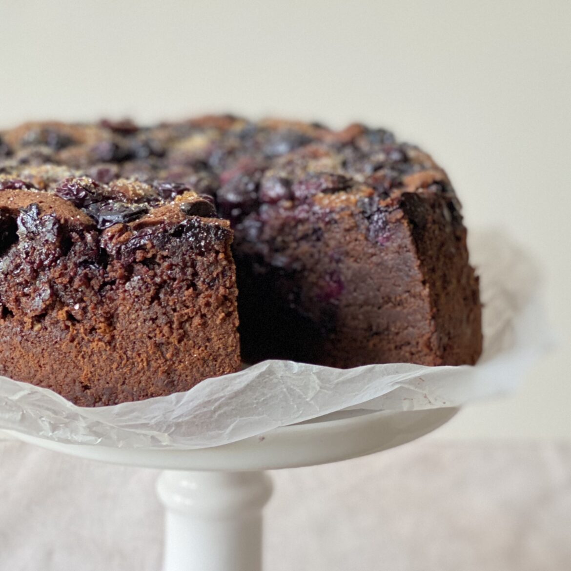 Schoko-Heidelbeerkuchen
