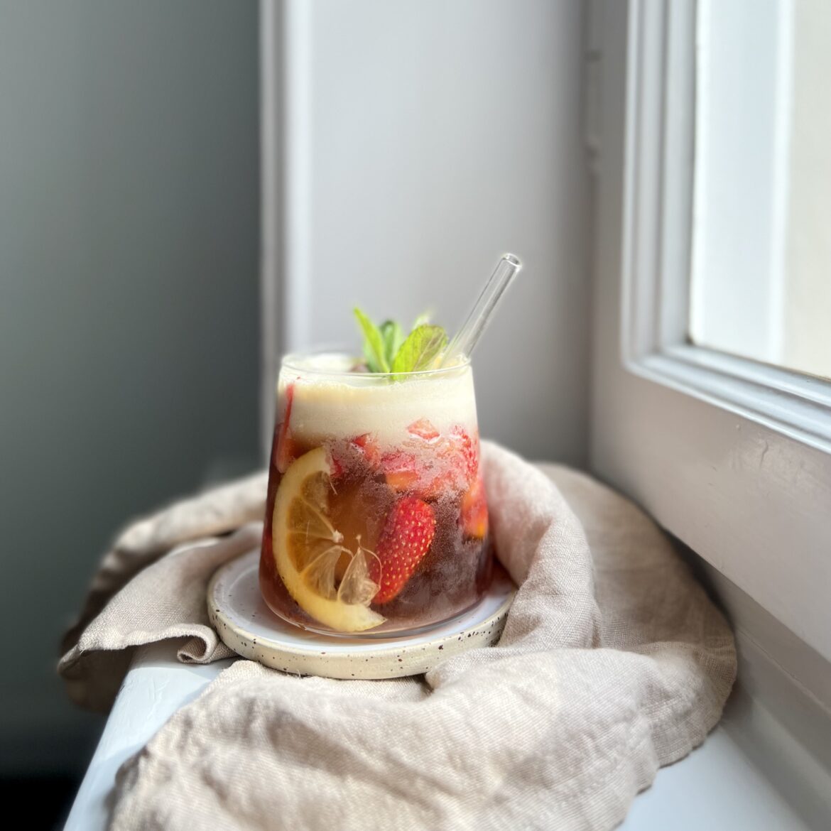 Sprudel-Pfefferminztee