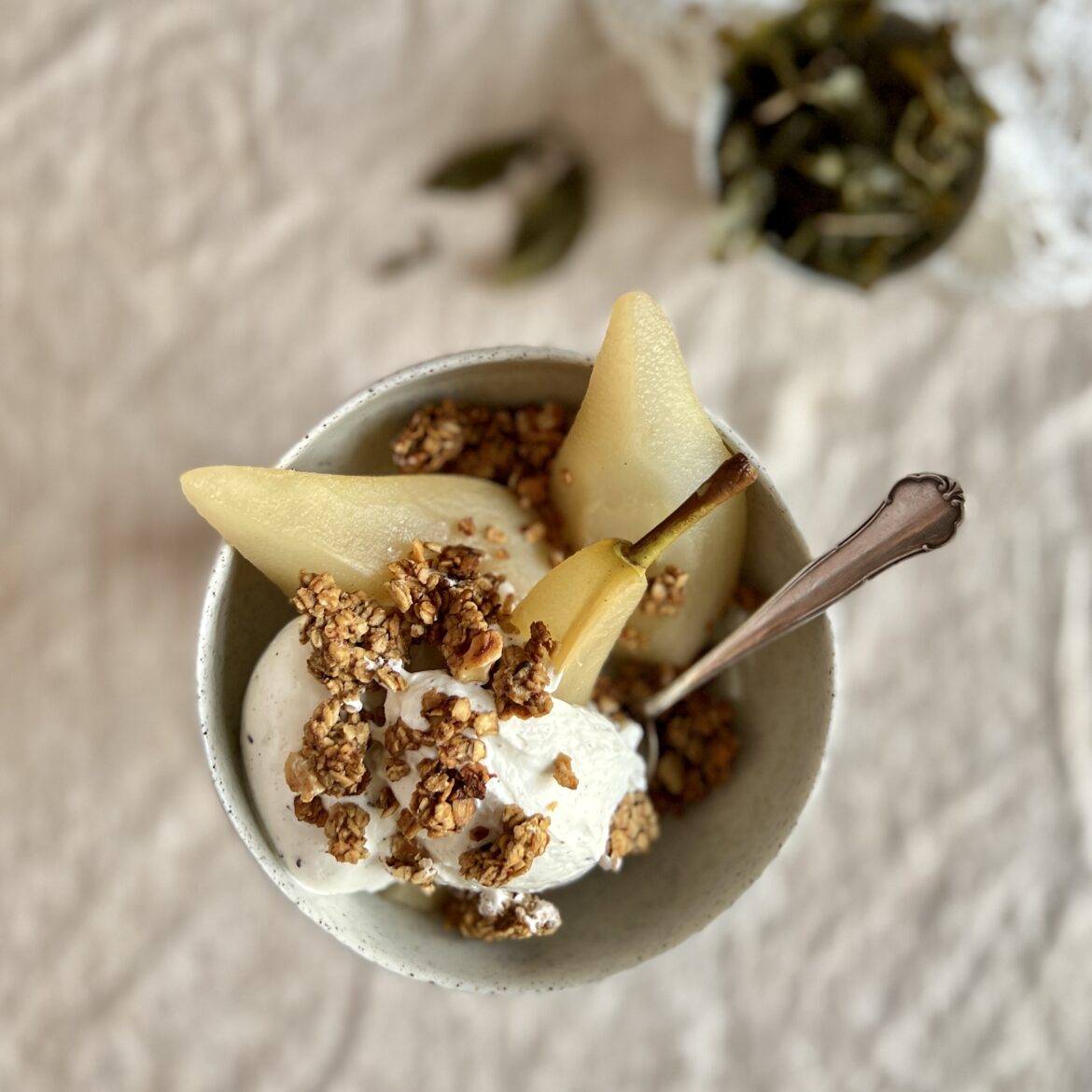 Tee-Pochierte-Birnen